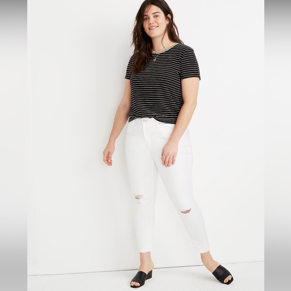 NWT 35P Madewell Petite mid-rise skinny crop jeans